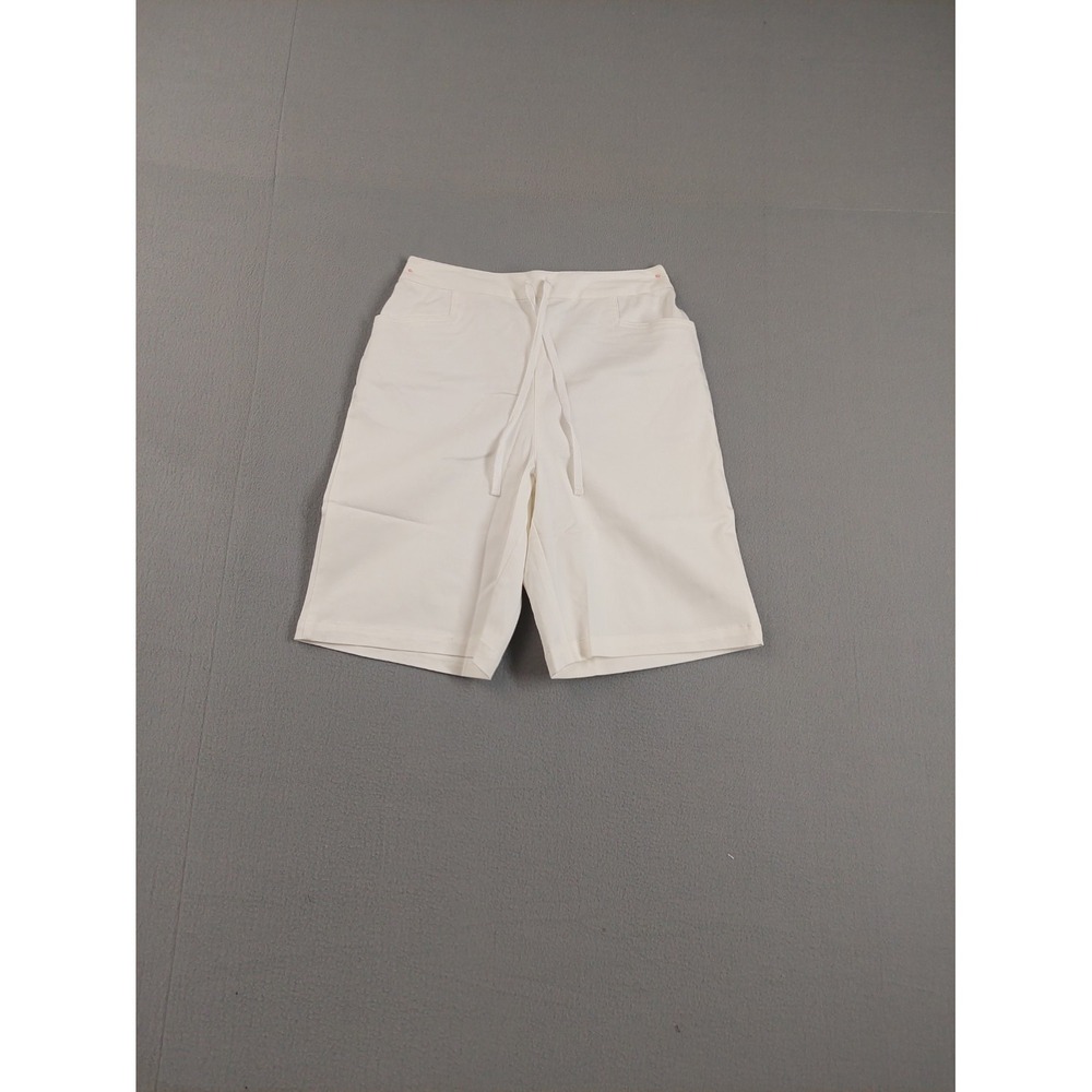 D & Co Men Sweatshorts M White Drawstring Elastic Waist Pockets Stretched Active
